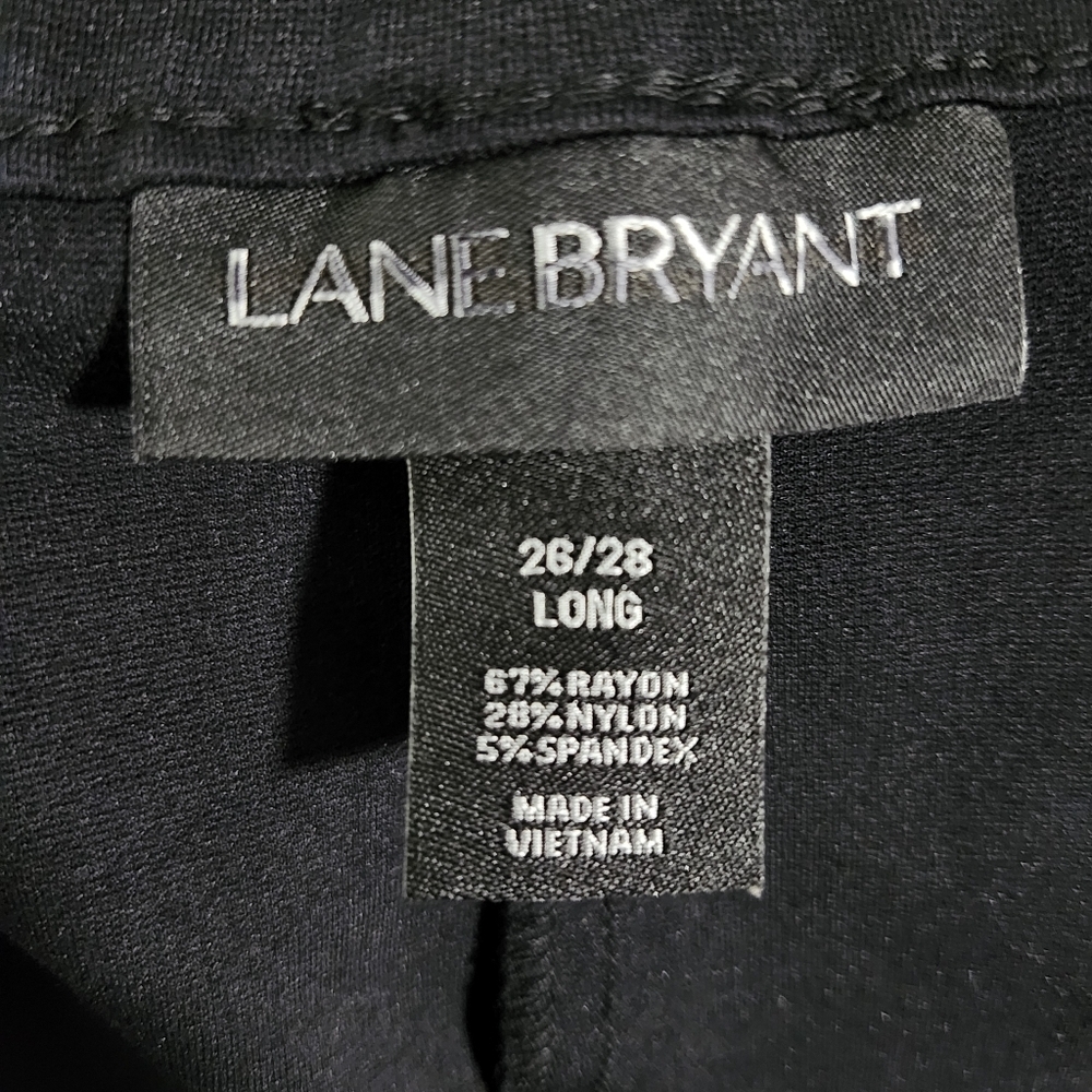 Lane Bryant women's elastic waist Pull-On pants size 26/28 black long - Picture 7 of 7